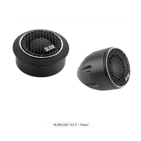 BLAM LIVE 165 P - Power Zestaw głośników o średnicy wooferów 16,5 cm 2-drożny - 3 Ohm, Moc 90 / 180 W